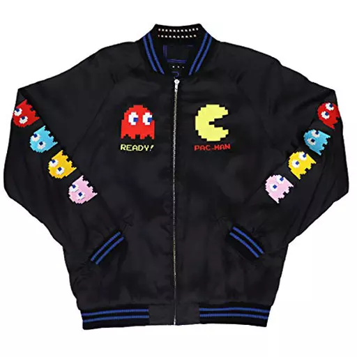 Outerwear (Character Kuta) Pac-Man Sky Jacket (Reversible) Black S 