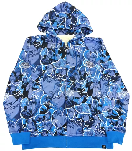 MAD TRIGGER CREW R4G x Hipmaicollage ZIP Parka Blue L Size