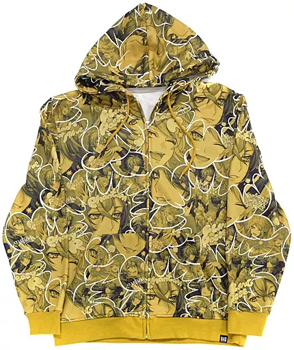 Outerwear (Character Kuta) Fling Posse R4G x ヒプマイ Collage ZIP Parka Yellow  M Size 