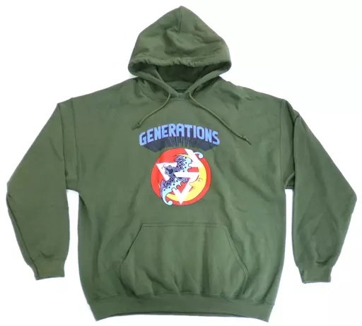 アウターウェア(男性アイドル)　GENERATIONS SHONEN CHRONICLE Tour Hoodie GREEN(パーカー) グリーン XLサイズ 「GENERATIONS LIVE TOUR 2019 “少年クロニクル”」 OFFICIAL LIVE SUPPORT WEAR COLLECTION GENERATIONS SHONEN CHRONICLE Tour Hoodie GREEN Green M size