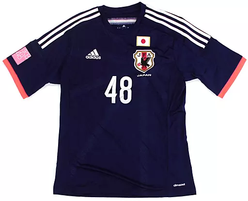 衣服加小嶋陽菜名字AKB48標adidas日本足球代表隊製服藍色大號