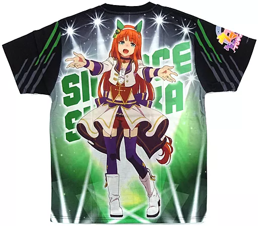品揃え豊富で 衣類 Lサイズ ブラック フルカラーTシャツ サイレンススズカ その他