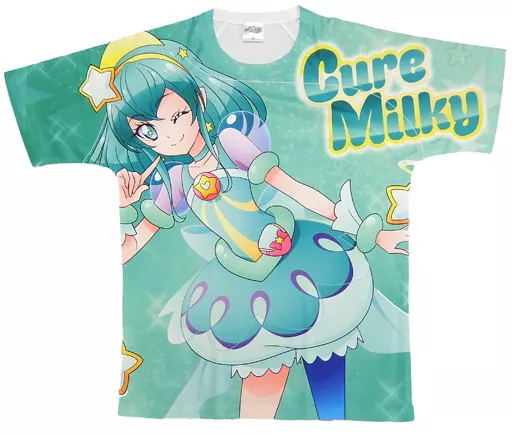 Clothing Cure Milky All Pre-Cure, Full Color Print T-Shirt Blue M Size  