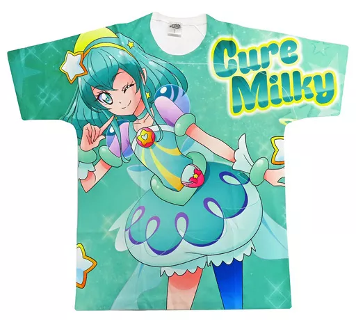 Cure Milky All Precure / Full Color Print T-Shirt Blue L Size 