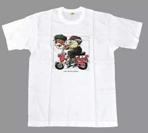 Clothing Kamesenjin (monkey bike) T-shirt white L size