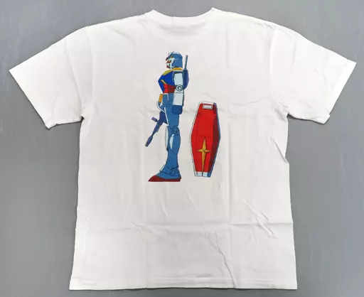 衣類　ガンダム＆アムロ ロング Tシャツ ホワイト フリーサイズ 「機動戦士ガンダム」 PARCO×GUNDAM COLLABORATION ITEM FAIRグッズ 衣類 ガンダム＆タイトルロゴ Tシャツ ホワイト Lサイズ 「機動