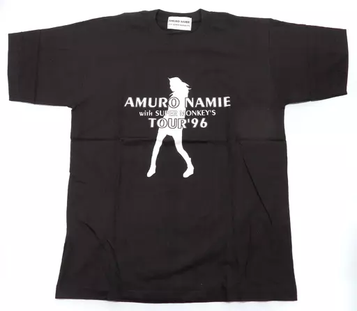衣類　安室奈美恵 Tシャツ ブラック Mサイズ 「AMURO NAMIE with SUPER MONKEY’S TOUR ’96」 Clothing Namie Amuro T-Shirt Black M Size 