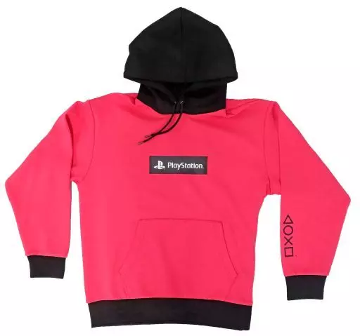 Outerwear PlayStation Double Face Hoodie Pink M Size PlayStation GU Goods Accessories Suruga ya