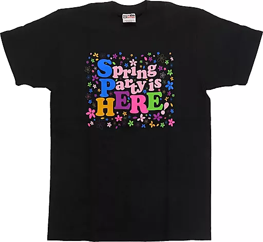 T-shirt Sphere-sphere-spring T-shirt A black L size 