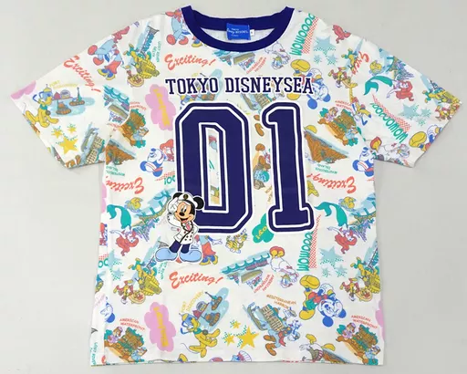 Gathering (attraction full pattern / DisneySea) 01 T-shirt White S size  