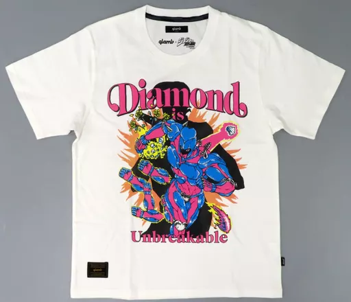 Tシャツ　クレイジーダイヤモンド(全身) Tシャツ ホワイト Sサイズ 「ジョジョの奇妙な冒険 第四部 ダイヤモンドは砕けない×glamb」 Tシャツ クレイジーダイヤモンド(全身) Tシャツ ホワイト S