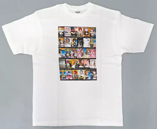 Tシャツ　Shorts動画柄 Tシャツ ホワイト XLサイズ 「バーチャルYouTuber あおぎり高校 5th Anniversary’s POP UP SHOP～5年も続けてごめん、祝うわ～ inマルイ」 Tシャツ Shorts動画柄 Tシャツ ホワイト XLサイズ 「バーチャル