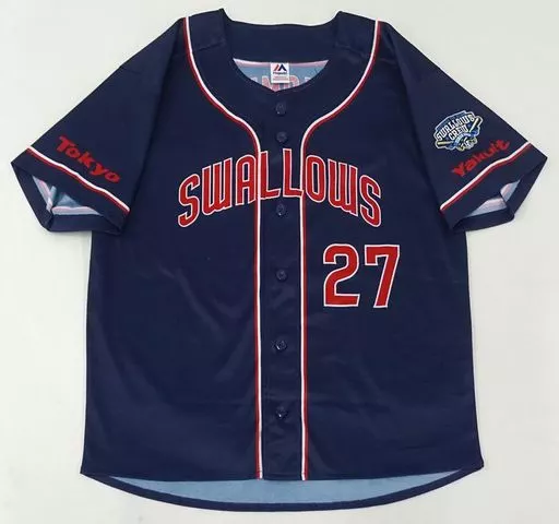 Swallows ユニフォーム 中村悠平選手 27 Yuhei Nakamura #27 (Tokyo Yakult Swallows) 2023 crew Uniform