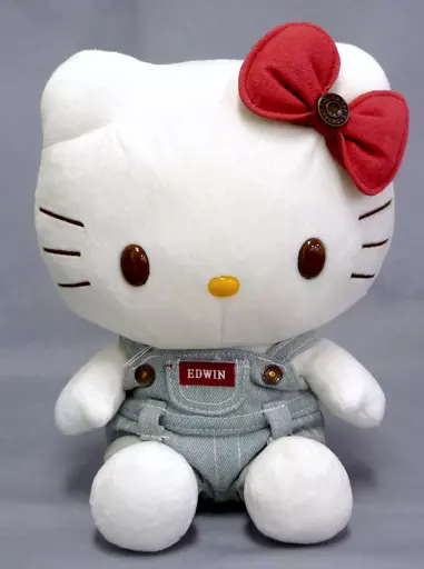 ぬいぐるみ キティ(オーバーオール) デニムぬいぐるみ 「EDWIN