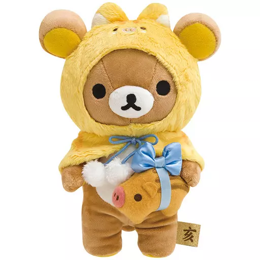 ぬいぐるみ　[タグ有・美品] リラックマ(亥/2019) 特大お正月ぬいぐるみ 「リラックマ」 リラックマストア＆サンエックスネットショップ限定 ぬいぐるみ リラックマ(亥/2019年) お正月ぬいぐるみ