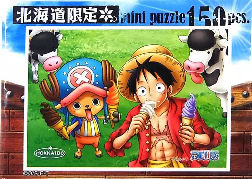 ONE PIECE ミニパズル150ピースの完成品（フレームつき） Puzzle Farm Sweets! 
