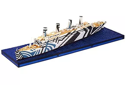タイタニック柄 Food toy plastic model 1. Olympic Btype Dazzle Camouflage (Ocean