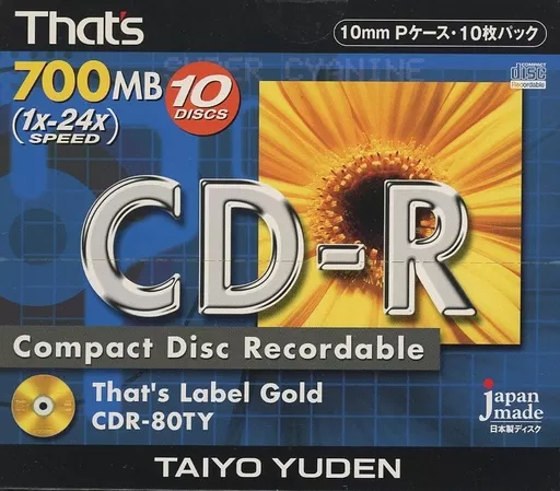 Taiyo Yuden by CMC Pro CD-R 700 MB unbedruckt - 48 x - 100 Stück