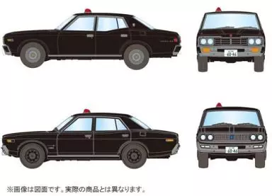 Minicar 1/64 LV-N Seibu Police Vol. 13 Cedric Masked Police Car 230 Type /  330 Type (Black) 2 Unit Set 