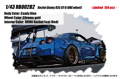 Minicar 1/43 Rocket Bunny R35 GT-R HRE Wheel (Candy Blue) [RB002B2 