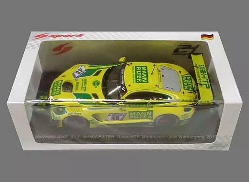 Miniature Mercedes AMG GT 1/43 Spark 3 No.4 AMG Team HRT 24h Nürburgring 2020