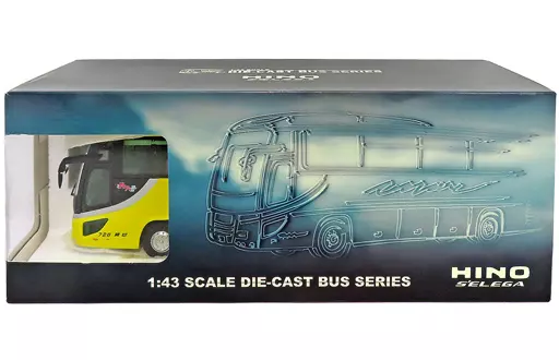 ミニカー　1/43 HINO SELEGA SUPER HIGH-DECKER HATO BUS HATO BUS(イエロー) [66112] Minicar 1/43 HINO SELEGA SUPER HIGH-DECKER HATO BUS HATO BUS