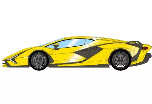 ミニカー　1/43 Lamborghini Sian FKP 37 2019(ジアッロインティ) [EM533F] Make Up EM533E 1/43 Lamborghini Sian FKP 37 2019 Silver