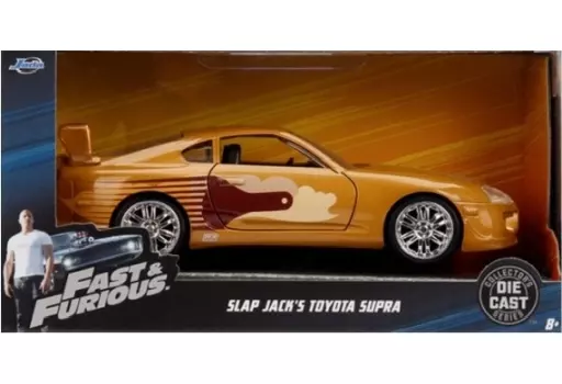 ワイルドスピードシリーズ　スラップジャックのトヨタスープラ 1/32 ミニカー 1/32 スラップ・ジャック トヨタ スープラ(ゴールド