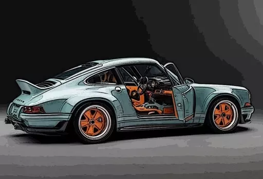 ミニカー　1/43 シンガー 911 DLS 2022(ガルフブルー) [EM427L] 1/43 Singer 911 dls 2022 (Gulf Blue) [EM427L] | Toy Hobby