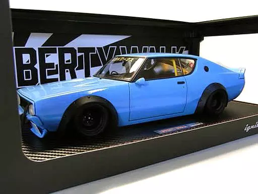 週末値下げ！イグニッションモデル　1/18 LBWK ケンメリ ブルー　0433 イグニッションモデル 1/18 LB-WORKS ケンメリ 2Dr アドバン
