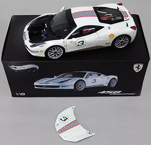 1/18 FERRARI 458 CHALLENGE PIRELLI #3 (White) 「 Hot Wheels ELITE