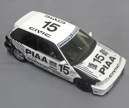 ミニカー　1/18 HONDA CIVIC EF-9 PIAA 1991 BRIDGESTONE #15(ホワイト×ブラック) 「TRIPLE 9 COLLECTION」 [T9-1800102] Honda Civic EF-9 #15 PIAA 1991 1:18 Scale Triple 9 1800102