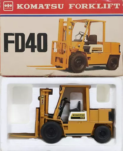 Minicar 1/25 KOMATSU FORKLIFT FD40 (yellow) [616] | Toy Hobby 
