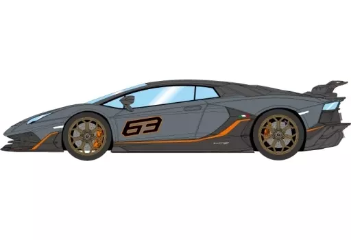 ミニカー　1/18 Lamborghini Aventador SVJ 63 2018(グリジオテレスト) [EML027J] 1/18 Lamborghini Aventador SVJ63 2018 (グリジオテレスト