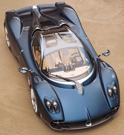 ミニカー　1/18 Pagani Utopia(カーボンファイバーブルー) ケース付 [P18223EV] 予約商品 ** BBR P18245AV 1/18 Pagani Utopia Roadster Full