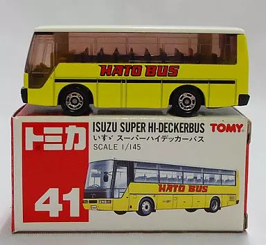ミニカー 1/145 いすゞ スーパーハイデッカーバス(イエロー/赤箱