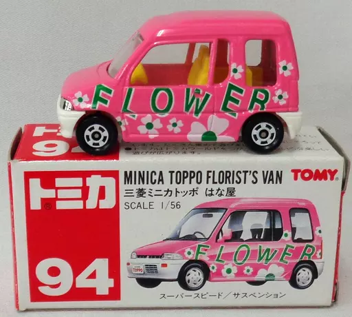 Minicar 1/56 Mitsubishi Minica Toppo Hanaya (Pink x White / Red