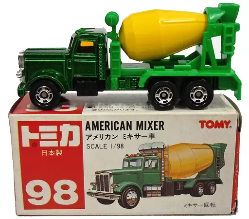 トミカ アメリカン ミキサー車 日本製 トミカ 赤箱98 アメリカンミキサー車
