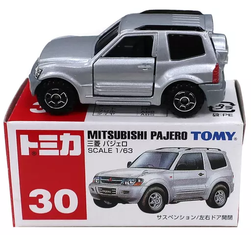 トミカ MITSUBISHI PAJERO Minicar 1/63 Mitsubishi Pajero (Silver / Red Box / Made in