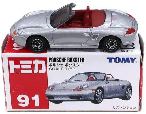 Minicar 1/58 Porsche Boxster (Silver / Red Box / Made in
