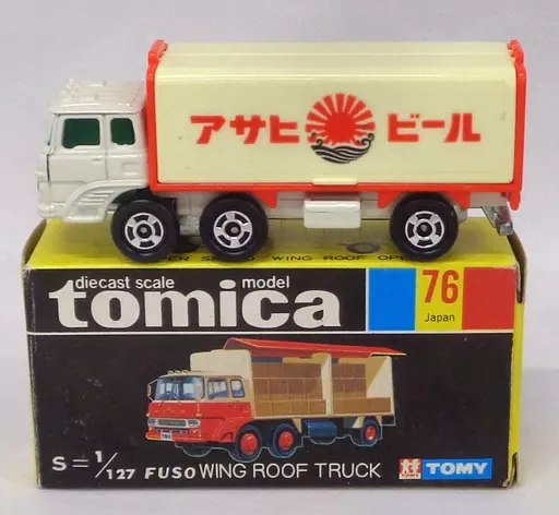 1/127 Fuso Wing Roof Truck Asahi Beer (Ivory x Red / Black Box