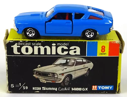 Minicar 1/59 Nissan Sunny Excellent 1400 gx (Blue / Black Box