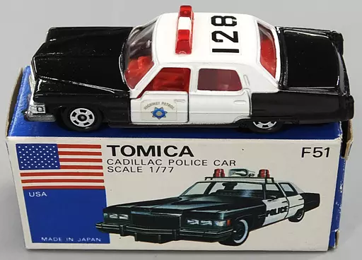 1/77 Cadillac Polyscar HIGHWAY PATROL #128 (Black x White / Blue