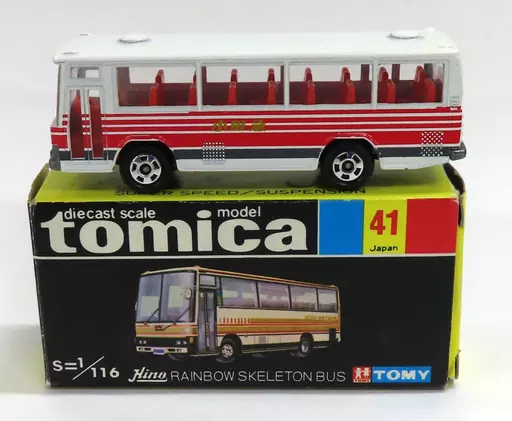 Tomica Black Box 41 Hino Rainbow Skeleton Bus (scale =1/116