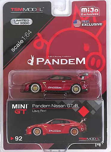 Mini-Gt Pandem Gt-R 35 Lava Red 1/64 Mini Car Right Handle