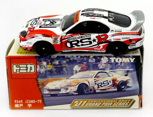 迷你车[箱缺少]1/60 Toyota Supra RS☆R JZA80織戸学(白色×红色
