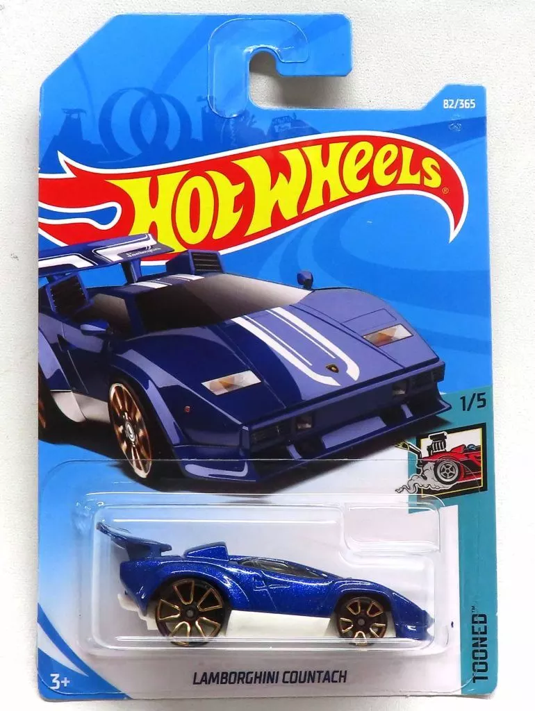 ミニカー 1/64 LAMBORGHINI COUNTACH(ブルー×ホワイト) 「Hot Wheels 