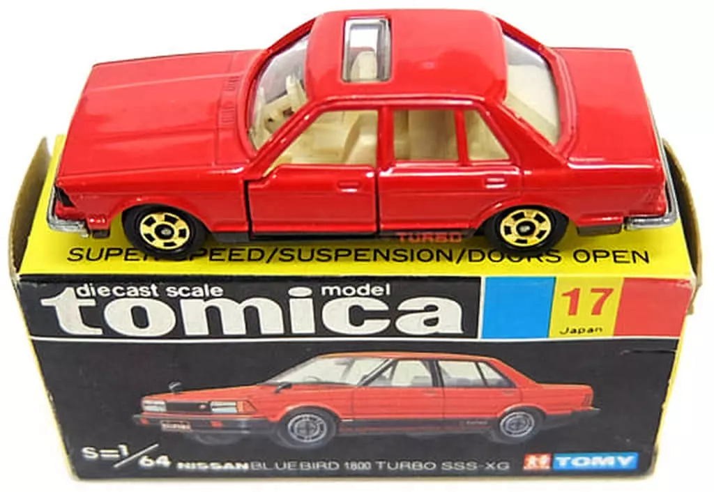Minicar [Box damaged] 1/64 Nissan Bluebird 1800 Turbo SSS-XG (Red