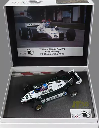 スロットカー　Williams FW08 Ford V8 Keke Rosberg F1 Championship 1982 #6(ホワイト×グリーン) スロットカー Williams FW08 Ford V8 Keke Rosberg F1 Championship 1982 #6