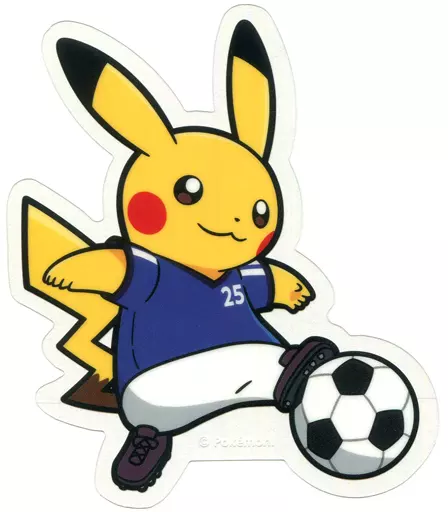 Pikachu (soccer) Die Cut Sticker Pokemon SPORTS 